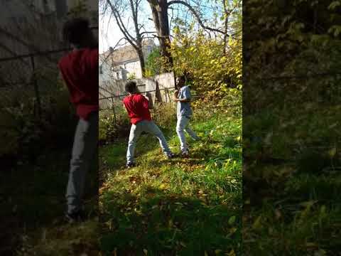 14 year old and 15 year old Hood fight to get down