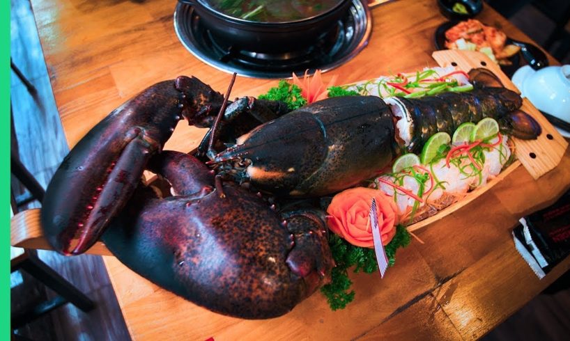 7 POUND LOBSTER FEAST!  (Lobster Tail Sashimi + Lobster Blood Soup???)