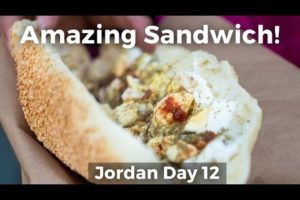 Arabic Kaek Sandwich at Salaheddin Bakery - INCREDIBLE Sesame Bread Sandwich in Amman, Jordan!