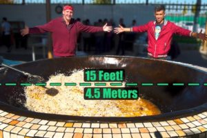 Asia's Biggest Frying Pan! Over 3,000 POUNDS of Rice and Meat Cooked Each Day!