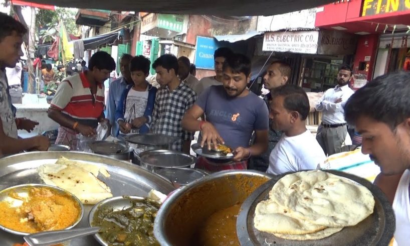 Cheap & Best Kolkata Street Food - Kulcha/Roti/Fried Rice/Paneer/Palak - Whatever You Want