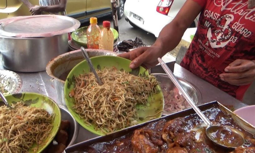 Chili Chicken (10 rs per piece ) & Noodles | Tasty Chinese Street Food in Kolkata