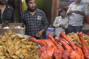 Crispy Chicken Leg Piece @ 80 rs - Crispy Samosa - Shami Kabab @ 10 rs - Indian Street Food