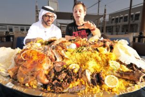 Dubai Food - RARE Camel Platter - WHOLE Camel w/ Rice + Eggs - Traditional Emirati Cuisine in UAE!