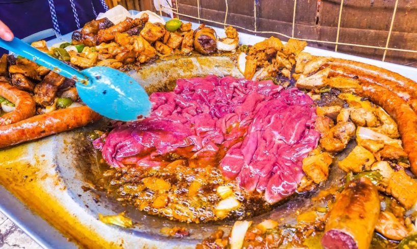 EXTREME Mexican Street Food! BLOOD + CACTUS Tacos and SPICY Street Market TACO Tour in Mexico City