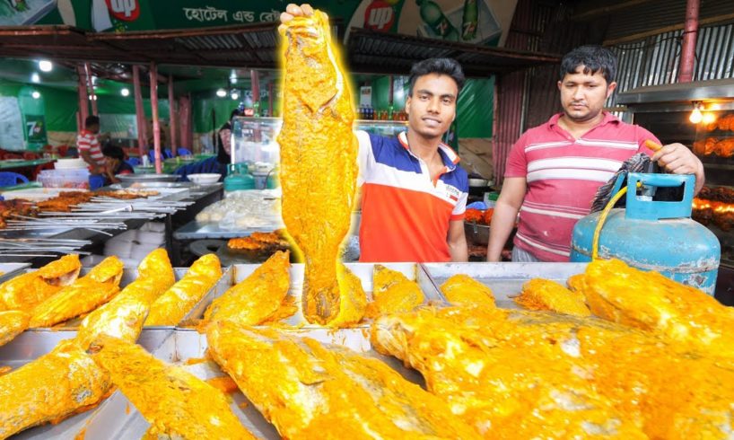 EXTREME Street Food in Bangladesh - WOW!!! WHOLE Fish BBQ Seafood + Street Food Tour of Old Dhaka!!!