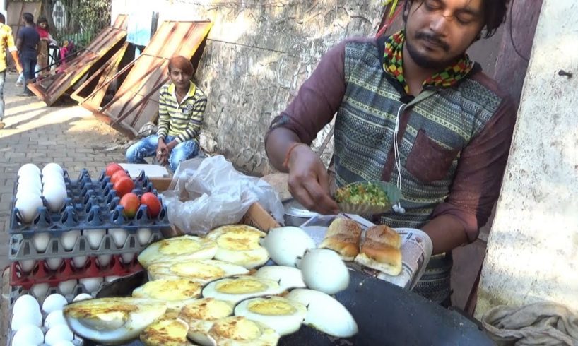 Egg Bhurji Vada Pav @ 25 rs & Egg Bajji Vada Pav @ 15 rs | Mumbai Street Food