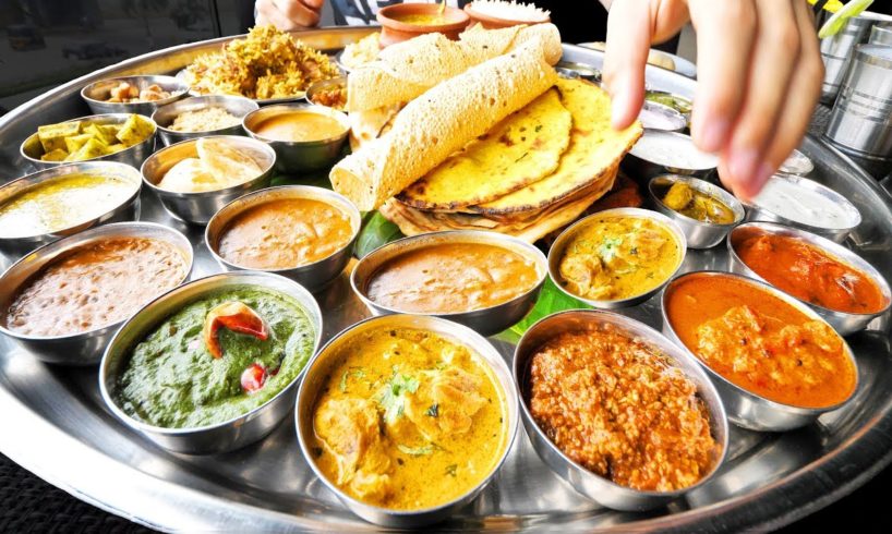 Enter CURRY HEAVEN - Mumbai's BIGGEST Thali (38 Items) + BEST Indian Street Food in Mumbai, India!