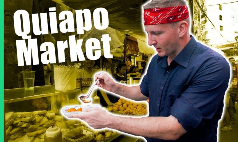 Filipino Street Food Tour in Quiapo Market, Manila (Turon, Kwek Kwek, Fried isaw)