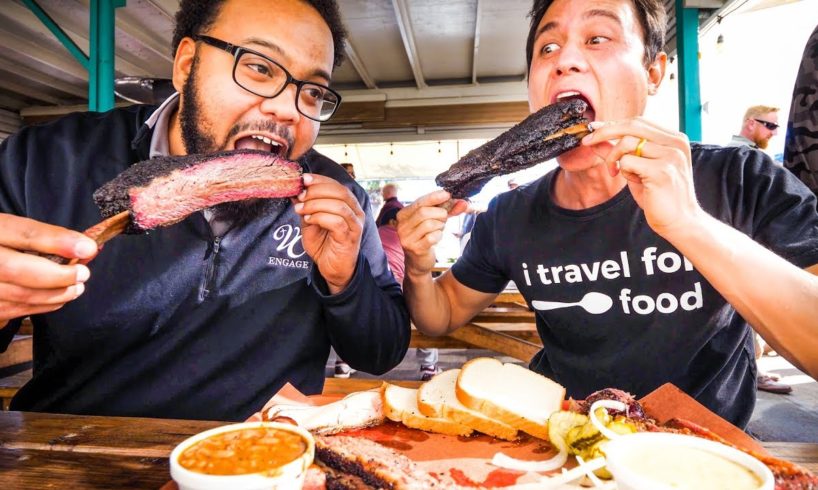 GIANT BEEF RIBS and Brisket - AMERICAN FOOD BBQ at Little Miss BBQ in Phoenix, AZ!