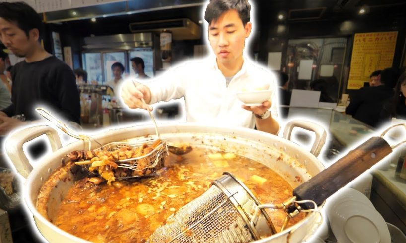 Japanese Street Food Tour DEEP in Tokyo, Japan! TASTY Japanese BBQ + Pork Gyoza and AMAZING Sushi!