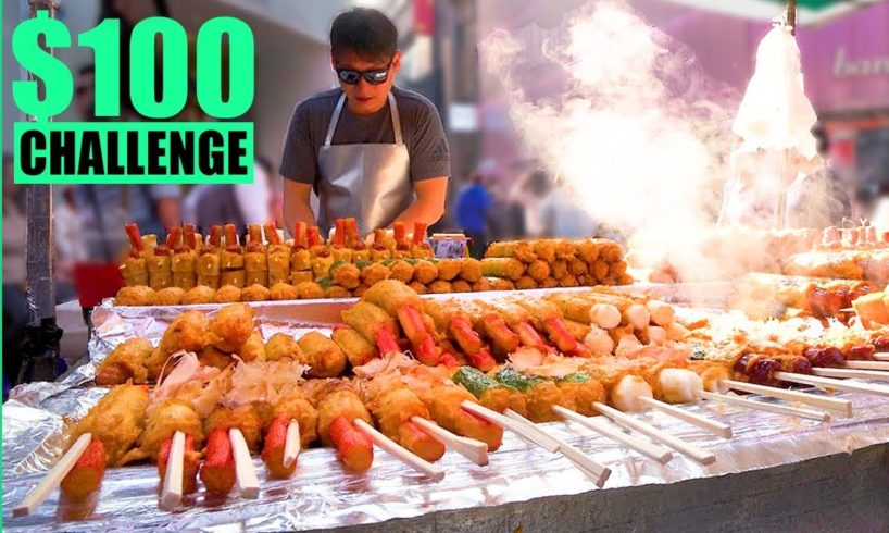 KOREAN Street Food $100 CHALLENGE in MYEONGDONG! The best MYEONGDONG street food!