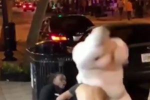 Man in bunny fight video says he was defending woman