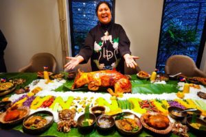 Meet the LECHON DIVA of the Philippines - FILIPINO FOOD Boodle Fight!