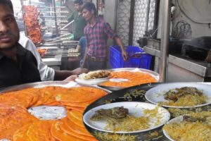 Mughlai Paratha with Mutton Galouti Kebab & Mutton Biryani - Tunday Kababi Lucknow Aminabad