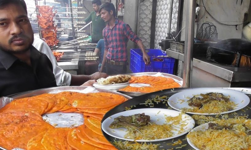 Mughlai Paratha with Mutton Galouti Kebab & Mutton Biryani - Tunday Kababi Lucknow Aminabad