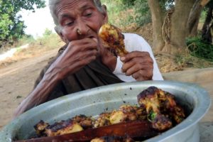 My 105 years Grandma's Yummy Chicken Drumstick Recipe || Tasty Chicken Drumsticks||Country Foods