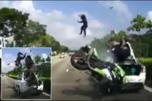 NEAR DEATH MOTORCYCLE ACCIDENT COMPILATION