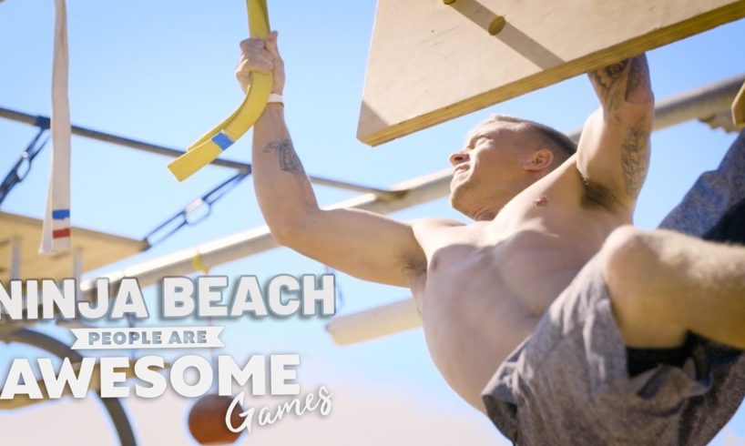 Ninja Beach | Ninja Warrior Course | People Are Awesome Games