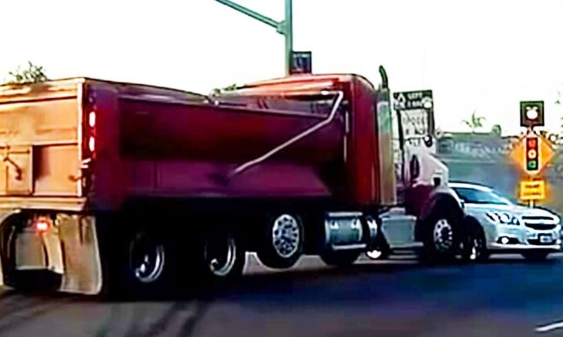 SEMI TRUCKS DRIVING FAILS - BAD DRIVERS USA, CANADA - ROAD RAGE IN AMERICA