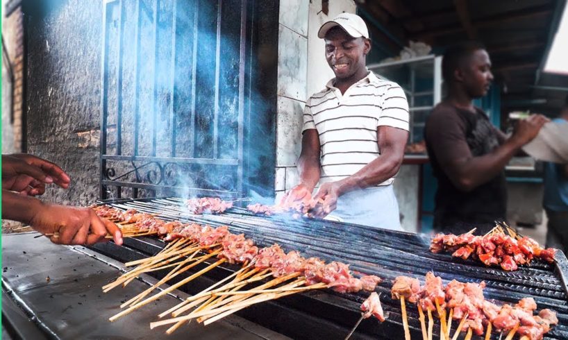 Street Food in Madagascar's Biggest City!!! Zebu Meat Heaven!