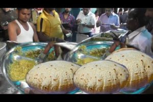 4 Roti 3 Sabji Curry Only 24 rs Per Plate | Kolkata Street Food | Indian People Enjoy Roadside Food