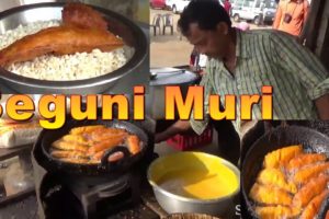 Bengali Style Beguni Muri - Kolkata Street Food - Indian Street Food - Food at Street