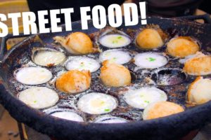 Cambodian Street Food in a Local Market (Noum Krouk)