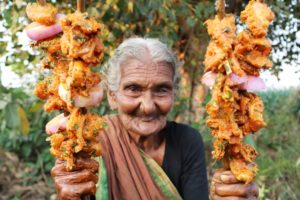 Chicken kebabs || Village Chicken Kebabs By Our Granny