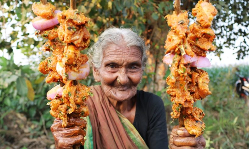 Chicken kebabs || Village Chicken Kebabs By Our Granny