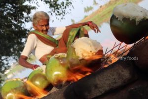 Coconut Chicken || Cooking Chicken In green Coconut By Our Granny