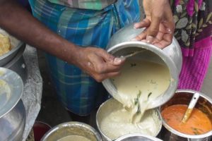 Couple Selling idly sambar chutney Special South Indian dishes