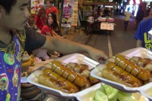 Delicious Chicken Sausage & Coconut Fry | Thailand Street Food