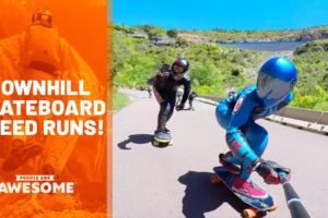 Downhill Skateboarding Speed Runs | People Are Awesome