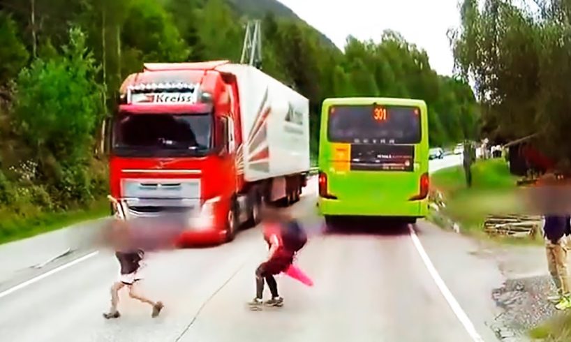Emergency brakes system of Trucks saved a life
