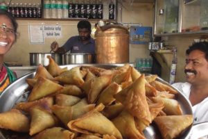 Enjoy South Indian Samosa & Tea | Very Crispy Tasty Street Food India