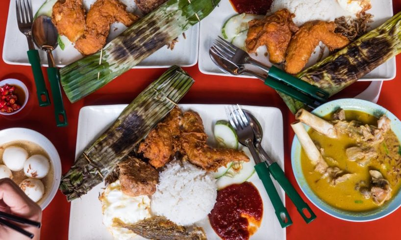 Famous Singaporean Food - Adam Road NASI LEMAK in Singapore!