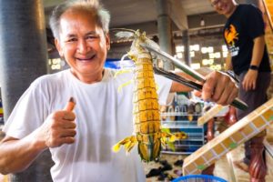 HUGE ALIEN MANTIS SHRIMP and Mud Crab!! Ultimate Thai Food Tour of Trat, Thailand!