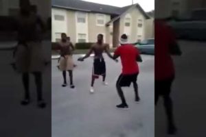 Hood fight in chiraq (one on one turns into brawl then bullets fly)