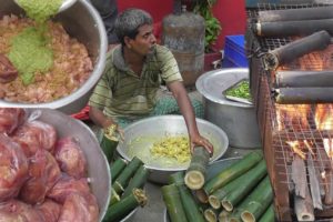 Indian Street Food | Full BAMBOO CHICKEN Preparation | Wow What A Dish |Healthy Delicious India Food