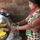 Indian Village Aunty Cooking Prawn Sea Fish Fry | Amazing Taste Street food Preparation 2017