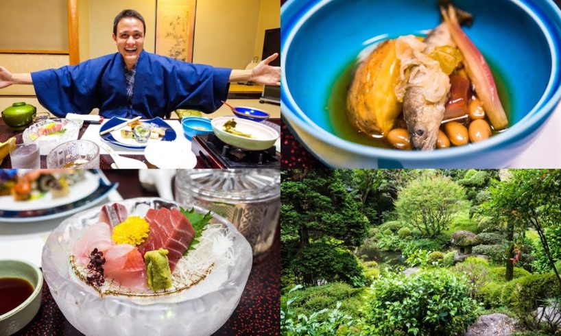 LUXURY JAPANESE FOOD - Multi-course Kaiseki at Traditional Onsen Hotel in Hakone, Japan!