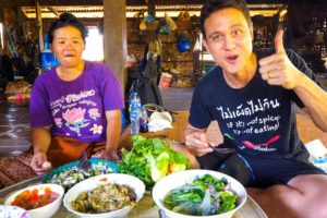 Laotian Food - STUNNING LAO FISH SALAD | Village Cooking in Laos!