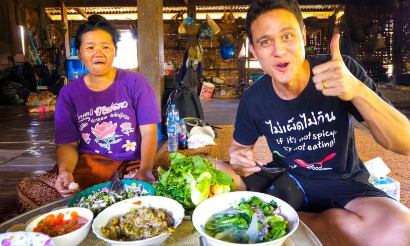 Laotian Food - STUNNING LAO FISH SALAD | Village Cooking in Laos!