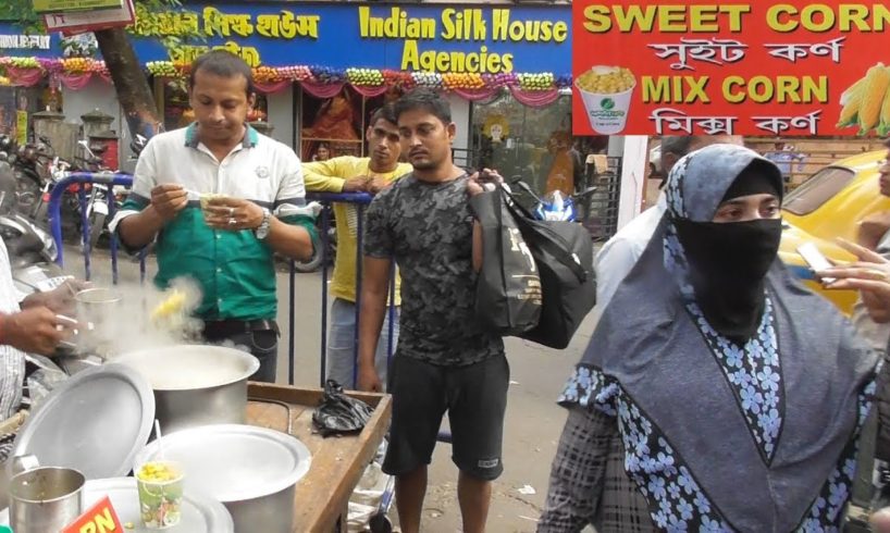 Masala Butter Sweet Corn @30 rs Per Plate | Street Food Kolkata New Market Opposite New Milan