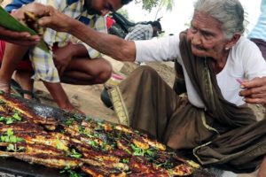 My 105 years Grandma's Fish Fry | World Best roasted fish recipe | Country Foods