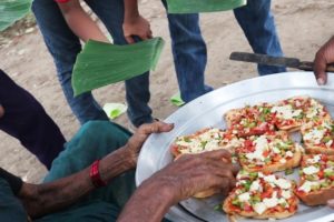 My 106 grandma Homemade Delicious Pizza |Country foods|