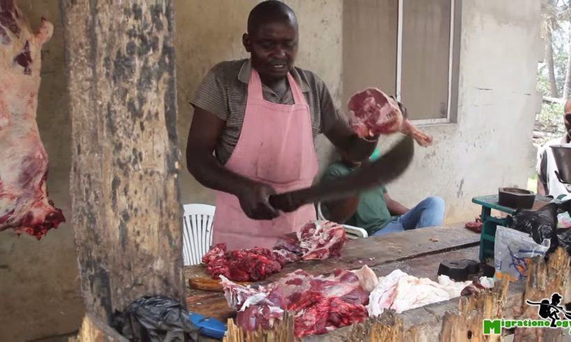 Nyama Choma: Tanzanian Roasted Goat - African Street Food!