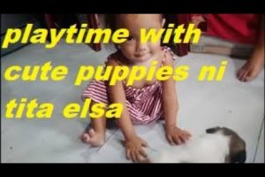 Playtime with cute puppies ni tita elsa