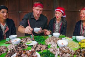 Potbelly Pig Cooked 7 Ways - Traditional cooking with Red Dao Family in Ta Phin Village, Vietnam!